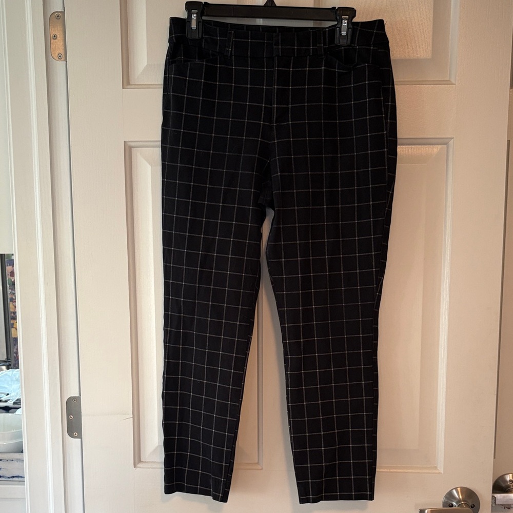 Women’s Black Checkered Pants